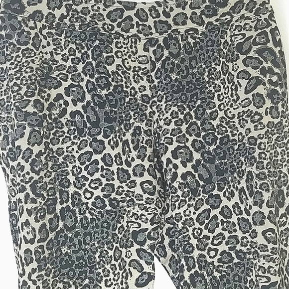Slimsation Pants NWT 20W Reversible Leopard Print Black Tan Straight Leg Ctrl Tp - Picture 2 of 10